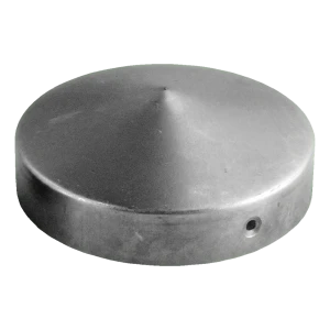Copertină din oțel rotundă pentru stâlp de gard Fi 60 mm – brută