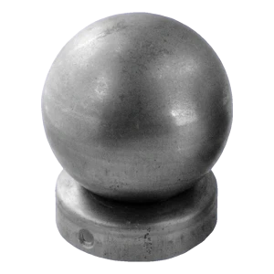 Capac de gard din oțel pentru stâlp Fi 77 mm cu bilă ornamentală Fi 60 mm