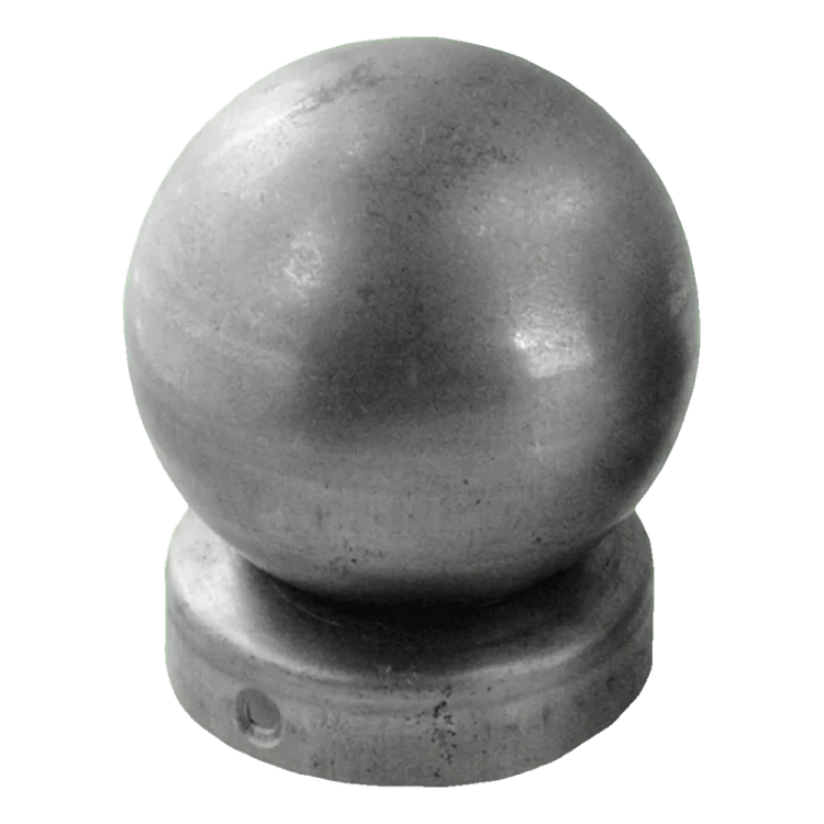 Capac de gardare din oțel pentru stâlp Fi 48 mm cu bilă decorativă Fi 60 mm 001-591 (1)