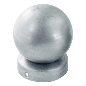 Copertină de gard din oțel pentru stâlp fi 77 mm cu bilă decorativă fi 80 mm – galvanizată