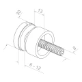 Suport punctual pentru sticlă 6-12 mm fi 30/13/M8x40 AISI 304 sistem plat cupru 000-481 (3)