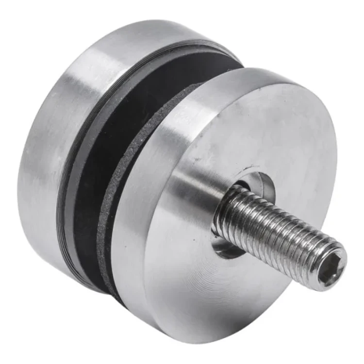 Suport punctual pentru sticlă 8-17,52 mm fi 50/8/M8x45 AISI 304 sistem plat satin 000-477 (2)