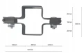 Clemă pentru panouri de gard intermediară 60x40 zincat GPV-700-04 (3)