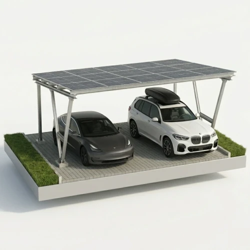 Copertină fotovoltaică VICA pentru 2 vehicule SOLO Carport GPV-105-02 (1)