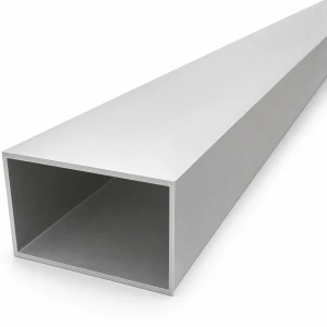 Țeavă dreptunghiulară din aluminiu 50×80×2 mm – profil închis EN AW-6060, L=2000 mm