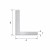 Cornier aluminiu inegal 80×40×2 mm – profil L, lungime 2000 mm 001-712 (2)