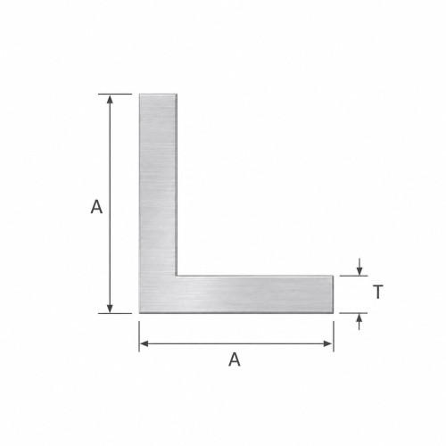 Cornier aluminiu cu aripi egale 10×10×2 mm – profil L, lungime 2000 mm 001-719 (2)