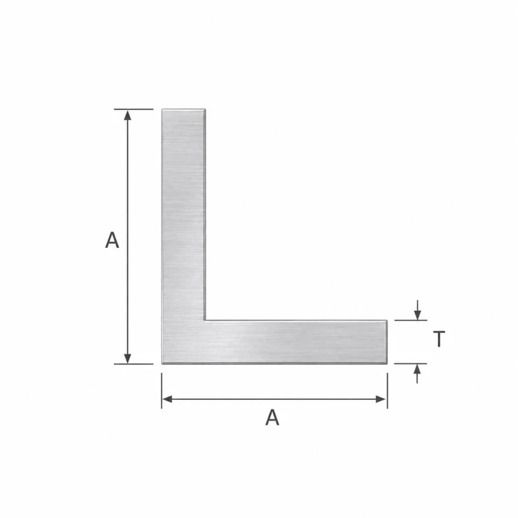 Cornier aluminiu cu aripi egale 10×10×2 mm – profil L, lungime 2000 mm 001-719 (2)