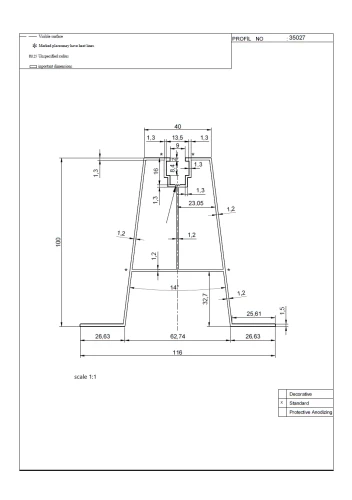 Suport trapez din aluminiu H100 L330 cu garnitură EPDM 2 mm pentru montaj PV 001-778 (2)