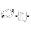 Clemă intermediară pentru panouri de gard 100x100 mm neagră 000-778 (4)