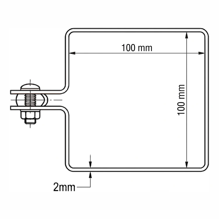 Clemă finală pentru panouri de gard 100x100 mm verde 000-783 (5)
