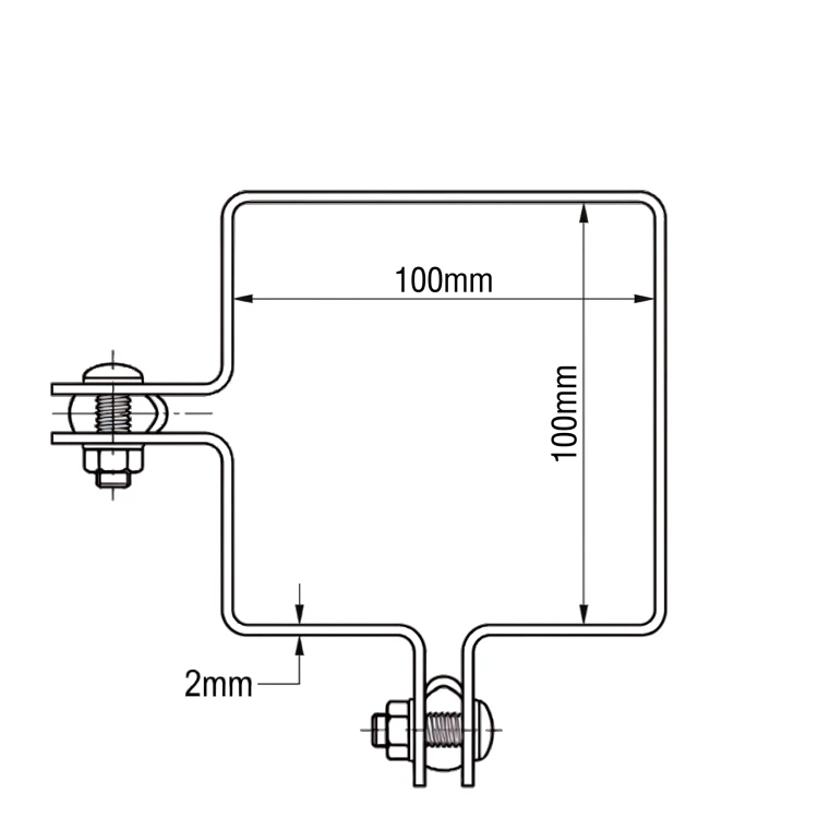 Clemă de colț pentru panouri de gard 100x100 mm grafit 000-776 (4)