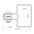 Bridă terminală pentru panouri de gard 60x40 verde GPV-700-13 (3)