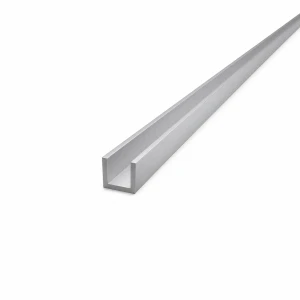 Profil U/C din aluminiu 15×15×2 mm – șină C/U, lungime 2000 mm