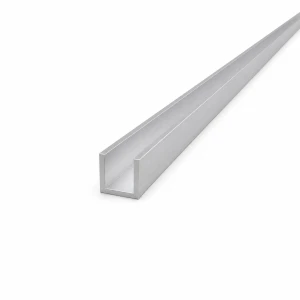 Profil C/U aluminiu 18×18×2 mm – EN AW-6060 lungime 2000 mm