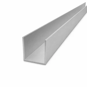 Profil C/U aluminiu 40×40×2 mm – EN AW-6060, lungime 2000 mm