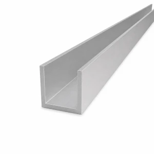 Profil U aluminiu 40×40×4 mm EN AW-6060 – profil C/U, lungime 2000 mm