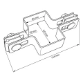 Bridă intermediară pentru panouri de gard 60x40 antracit grafit GPV-700-01 (3)