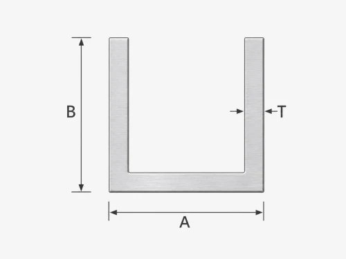 Profil C/U din aluminiu 21×20×1,4 mm – lungime 2000 mm 001-884 (2)