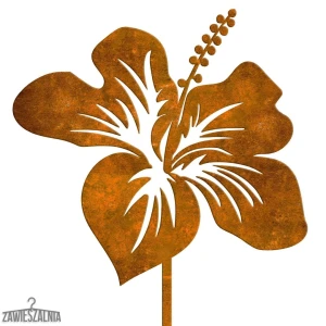 Zawieszalnia – decorațiune de grădină Hibiscus din oțel corten 19×97 cm