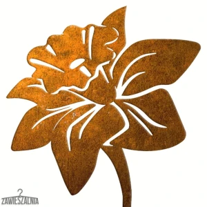 Zawieszalnia – decorațiune de grădină din oțel corten Narcisă XL 15×97 cm