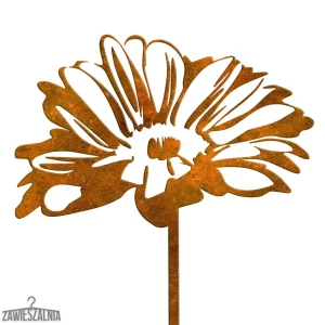 Zawieszalnia – decorațiune de grădină margaretă ruginie din oțel corten XL 21×93 cm