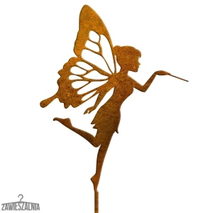 Zawieszalnia – decorațiune de grădină din oțel corten Zână Cataleya XL pe tijă