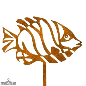 Bijuterie de Grădină – pește decorativ Otylia XL din oțel corten 22×93 cm