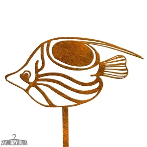 Zawieszalnia – decorațiune de grădină pește Timotei XL din oțel corten 23×97 cm
