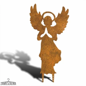 Decorațiune de grădină – Înger Păzitor Ruginit XL 78 cm din oțel corten