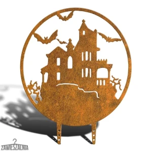 Decorațiune grădină – Castelul Întunecat XL 59×72 cm, oțel corten