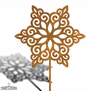 Bijuterie de Grădină – decorațiune de grădină Steluță de Zăpadă XXL 93 cm oțel corten