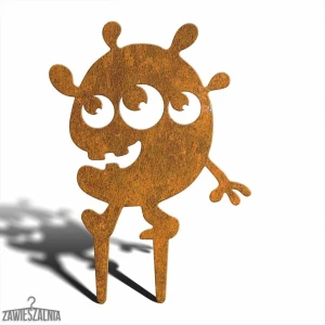 Zawieszalnia – decorațiune de grădină Monstrul Înfricoșător Reni oțel corten 27×38 cm