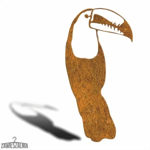 Zawieszalnia – decorațiune de grădină Tucan din oțel Corten L 23×45 cm