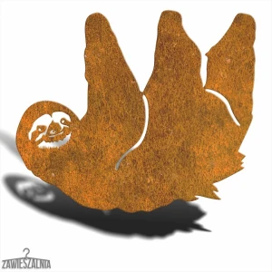Decorațiune de grădină – leneș agățat XL din oțel Corten 55×48 cm