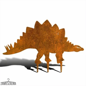 Zawieszalnia – decorațiune de grădină Stegozaur XXL din oțel corten 90,5 × 58,5 cm