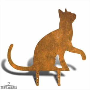 Decorațiune grădină Zawieszalnia Pisică Lăbuță L 41×42 cm – oțel Corten cu patină naturală