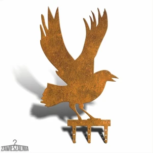 Zawieszalnia – sperietoare de grădină Corb XL 38×64 cm oțel corten cu patină