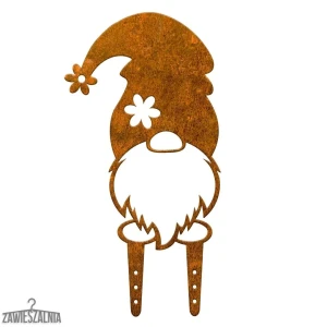 Ornament de grădină Pitic Veselic L 21×41 cm – oțel corten cu patină naturală
