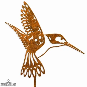 Zawieszalnia – bijuterie de grădină Colibri Ruginie XL, decorațiune din oțel corten 22×102 cm