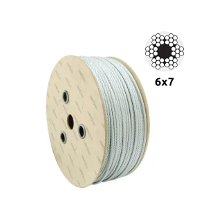 Cablu de oțel zincat Ø4,0 mm – construcție 6×7, inimă din fibră