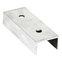 Conector profil de montaj PV din aluminiu 120 mm – profil U 25×45×25