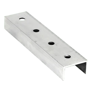 Conector profil de montaj PV din aluminiu 20 cm – profil U 25×45×25 mm