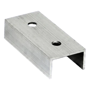 Conector profil de montaj PV din aluminiu 100 mm – profil în U 25×45×25