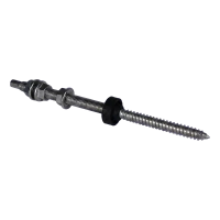 Șurub cu dublu filet M10×200 A2 pentru adaptoare și triunghiuri PV cu garnitură EPDM