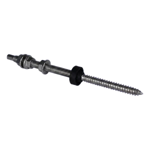 Șurub cu dublu filet M10×200 A2 pentru adaptoare și triunghiuri PV cu garnitură EPDM