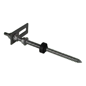 Șurub cu dublu filet M10×200 cu adaptor 80×30 mm pentru montaj PV