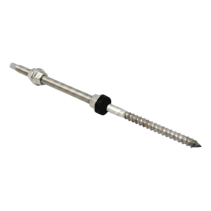 Șurub cu dublu filet M12×300 mm oțel inoxidabil A2 – fixare PV pe căpriori