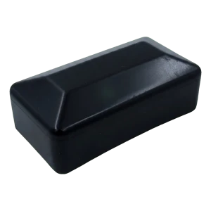 Capac de închidere UFR negru pentru profile de montaj PV 80×40 mm – polietilenă LLDPE