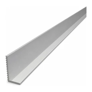 Cornier din aluminiu asimetric striat 40×20×2.6 mm – profil L, lungime 2000 mm